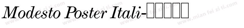 Modesto Poster Itali字体转换